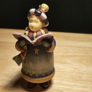 Vintage Christmas Caroler Hand-Painted Ornament